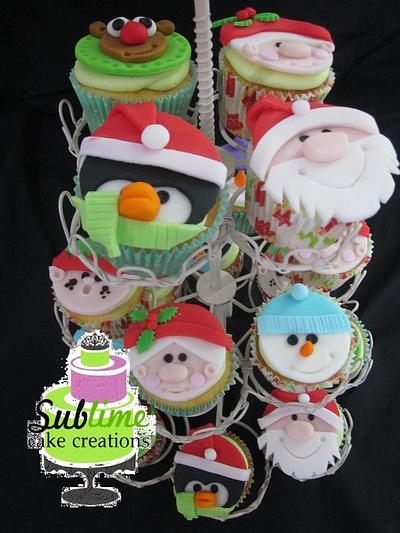 CHRISTMAS CUPCAKE TOWER - Cake by Sublime Cake Creations