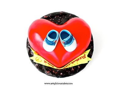Heart & baby sneakers - Cake by iriene wang