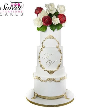 Rococo wedding cake - Cake by Sweet Creations Cakes