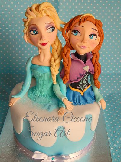Elsa and Anna from Frozen film!!! - Cake by Eleonora Ciccone