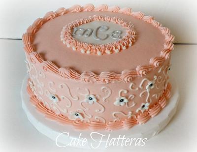 A Monogram Cake - Cake by Donna Tokazowski- Cake Hatteras, Martinsburg WV