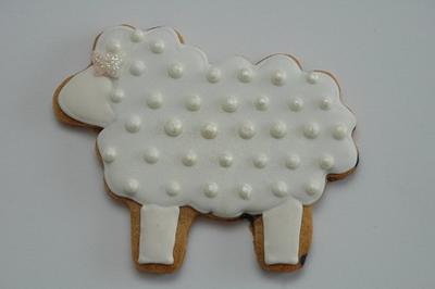 Polka Dot Pearl Sheep Cookies - Cake by Deema