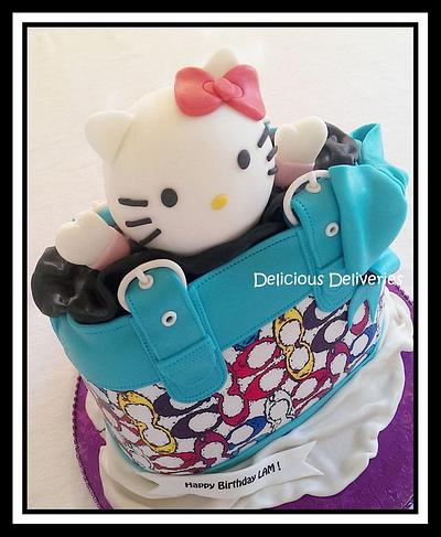 Hello Kitty Coach Purse Cake - Cake by DeliciousDeliveries