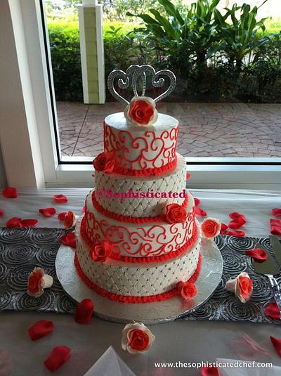 Very first wedding cake - Cake by Sophisticated
