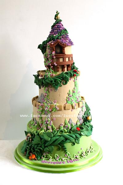 Fairy tale castle cake with beanstalk - Cake by Zoe's Fancy Cakes