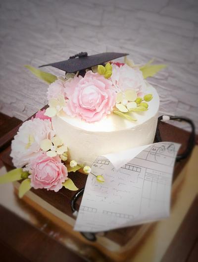 graduation cake to a doctor - Cake by timea