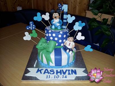 Baby Micky Mouse 1st Birthday Cake - Cake by Mary Yogeswaran