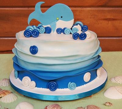 Baby Blue Whale - Cake by Kendra's Country Bakery