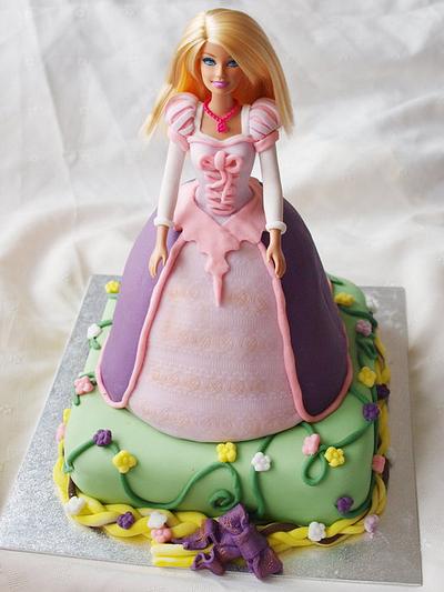 Barbie Rapunzel Cake - Cake by Maxine Quinnell