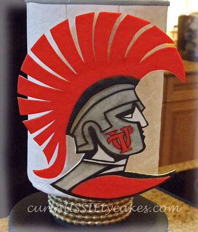 University of Tampa "Spartan" graduation cake - Cake by CuriAUSSIEty  Cakes