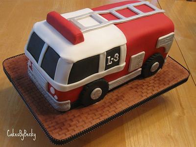 Fire Truck Cake - Cake by Becky Pendergraft