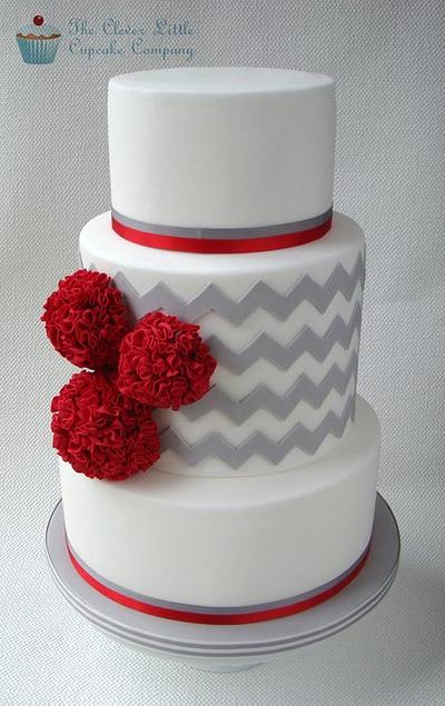 Contemporary Wedding Cake - Cake by Amanda’s Little Cake Boutique