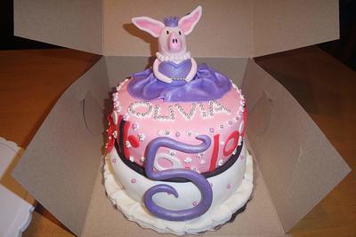 Olivia the pig - Cake by Jertysdelight