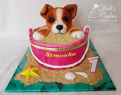 Puppy in the sand - Cake by Didis Cakes