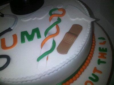 University of Miami Med. School Grad Cake - Cake by Cindy