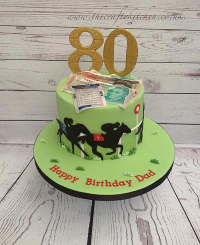 Horse Racing themed cake - Cake by The Crafty Kitchen - Sarah Garland
