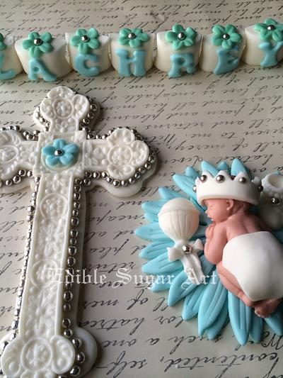 Christening baptism cake topper - Cake by Edible Sugar Art
