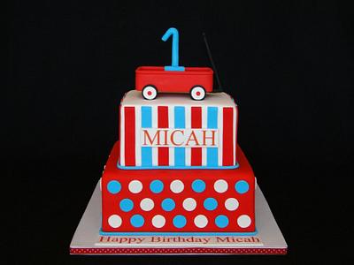 Wagon Birthday - Cake by Elisa Colon
