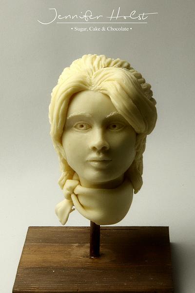 Human bust for one day class - Cake by Jennifer Holst • Sugar, Cake & Chocolate •