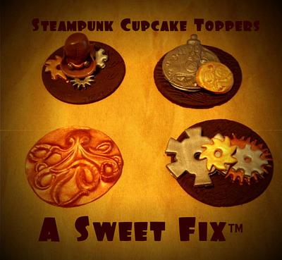 Steam Punk Cupcake Toppers - Cake by Heather Nicole Chitty