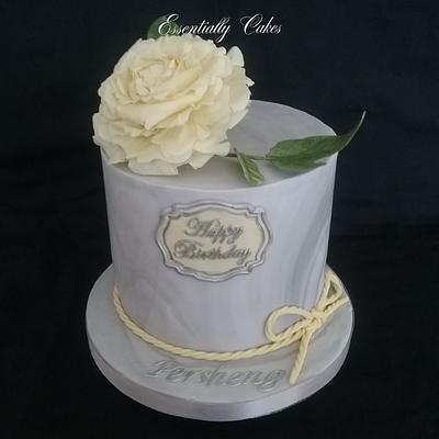 Simple Peony - Cake by Essentially Cakes