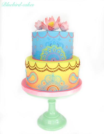 Boho cake - Cake by Zoe Smith Bluebird-cakes
