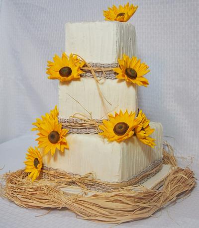 Sunflower Bliss - Cake by Kendra's Country Bakery