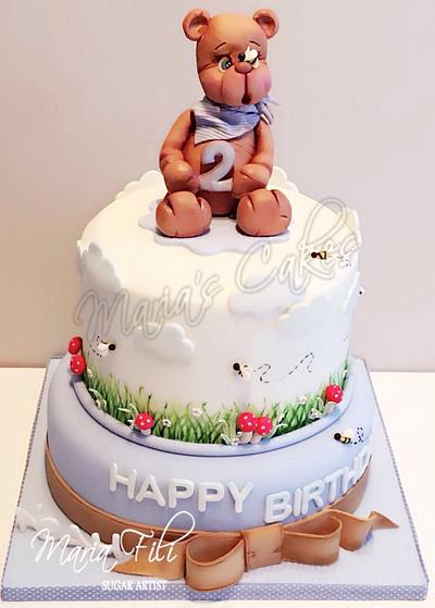 "The bear and the trail" birthday cake ❤️ - Cake by Marias-cakes