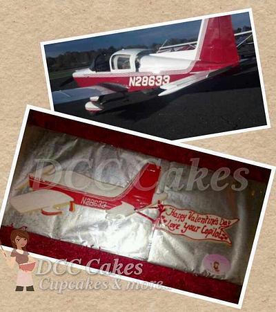 Valentine Aircraft Cookie - Cake by DCC Cakes, Cupcakes & More...