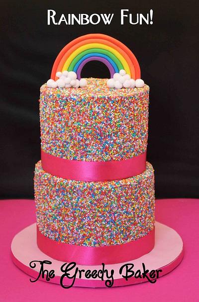 Rainbow Sprinkle Fun! - Cake by Kate
