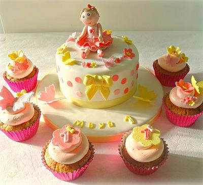 Little girls first birthday - Cake by claire mcdonough