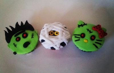 frankenstein the mummy and frankenkitty - Cake by Time for Tiffin 