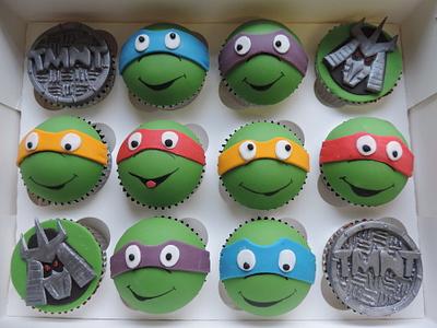 Teenage mutant ninja turtle cupcakes - Cake by David Mason