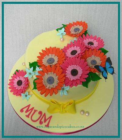 Gerberas for MUM - Cake by Mel_SugarandSpiceCakes