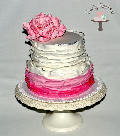 Peony Ruffle Cake - Cake by Martina