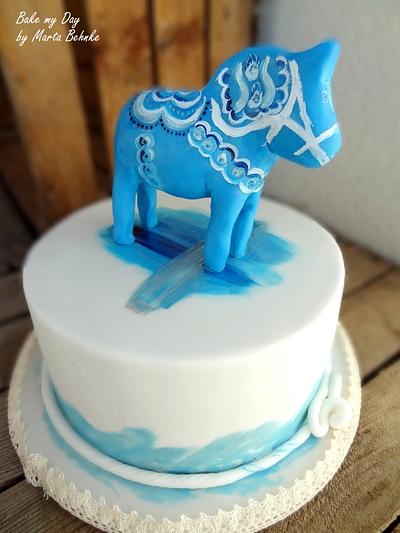 dala horse - Cake by Marta Behnke