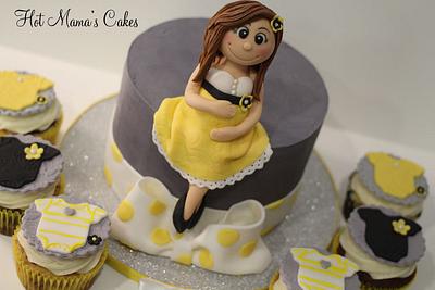 Prego Mama in Yellow and Grey - Cake by Hot Mama's Cakes