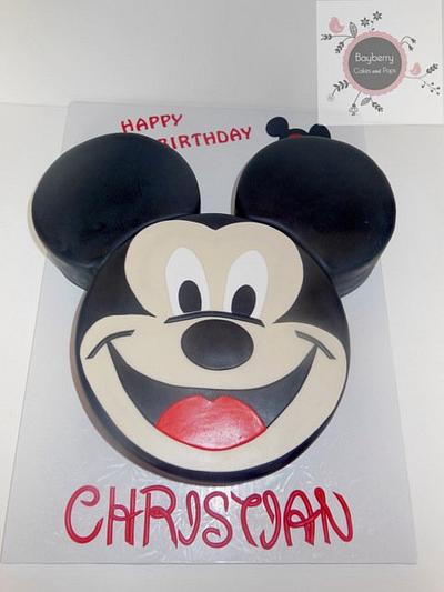 Mickey Mouse face - Cake by Cathy Moilan