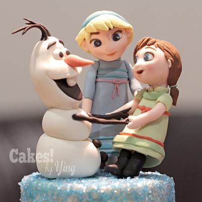 Little Elsa, Anna & Olaf toppers - Cake by Cakes! by Ying