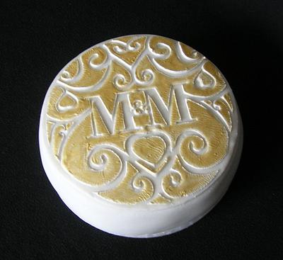  wedding cake with logo - Cake by Anka
