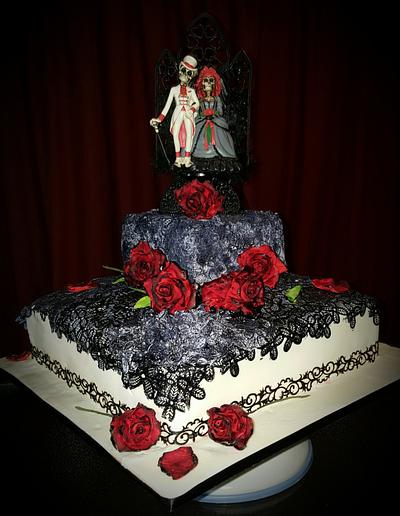 Halloween wedding  - Cake by Vicky