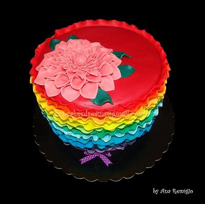 RAINBOW RUFFLES - Cake by Ana Remígio - CUPCAKES & DREAMS Portugal