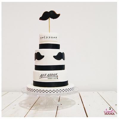 Moustache cake for Barbershop openning - Cake by Soraya Sweetmama