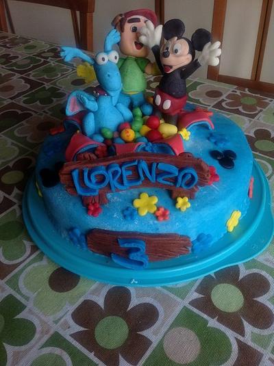 Mickey mouse and Manny cake - Cake by Noemielapdz