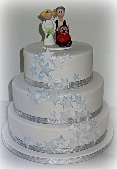 Star Wars wedding  - Cake by claire mcdonough