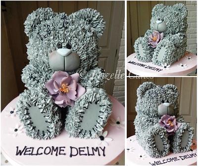 Blushing Teddy Cake - Cake by Frizellecakes