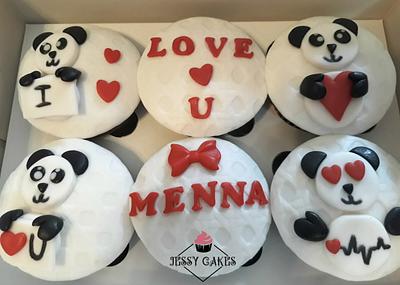 Panda cupcakes - Cake by Yasmin Amr