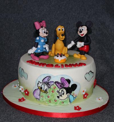 Mickey, Minnie, Pluto - Cake by Anka
