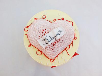 Wafer paper heart - Cake by SWEET architect