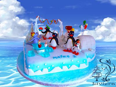 penguins- birthday cake - Cake by L